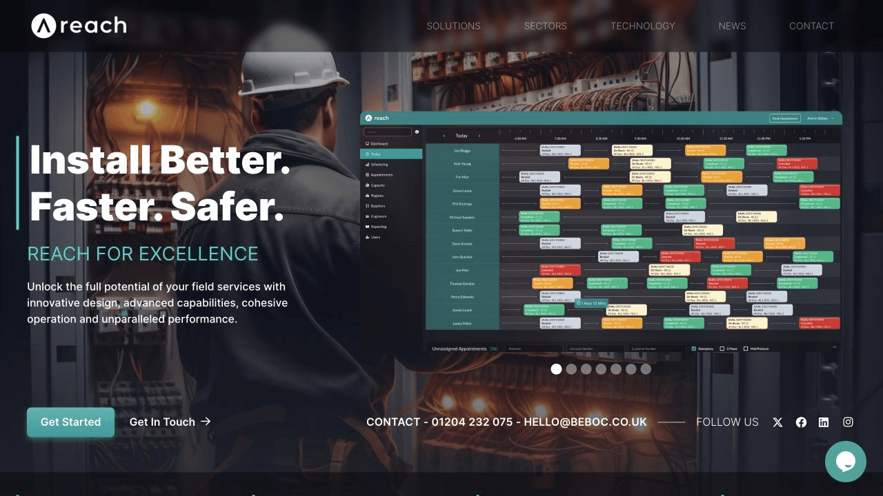 Discover Reach live website