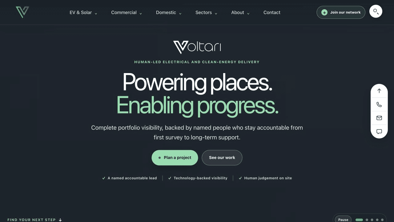 Voltari live website